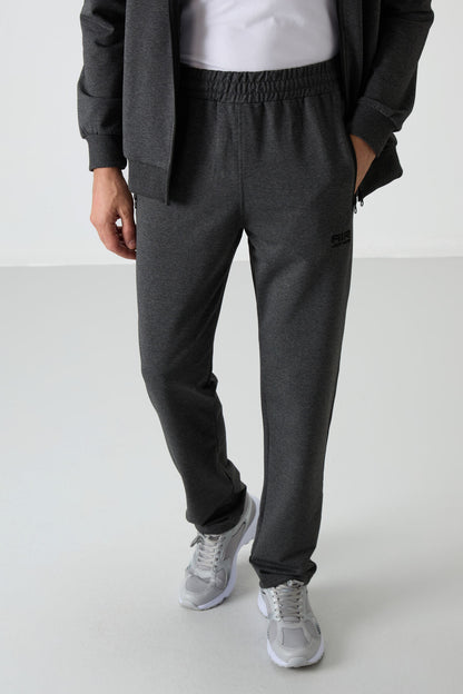 Troy Anthracite Melange Standard Fit Men's Tracksuit Set - 85196