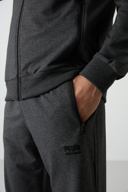 Troy Anthracite Melange Standard Fit Men's Tracksuit Set - 85196