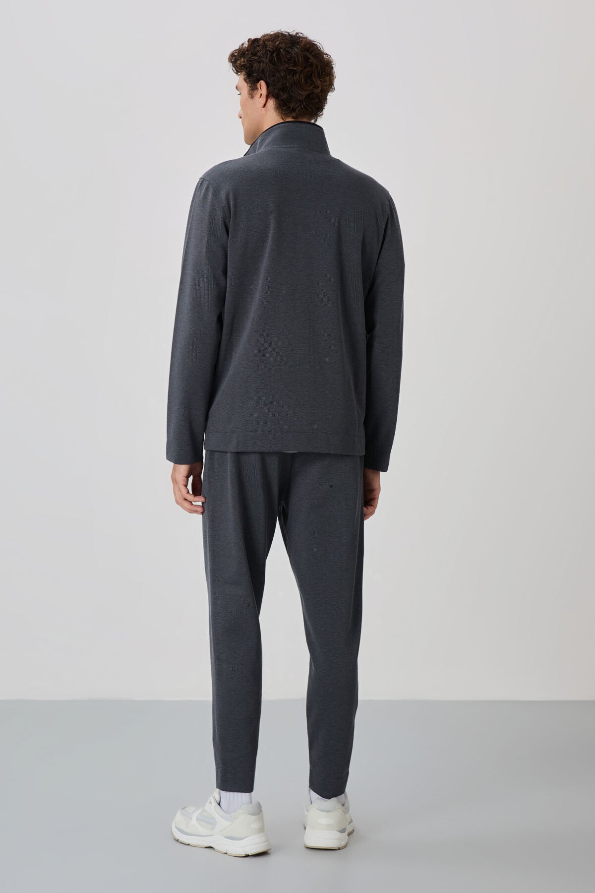 Carlos Anthracite Melange Standard Cut Men's Tracksuit Set - 85209