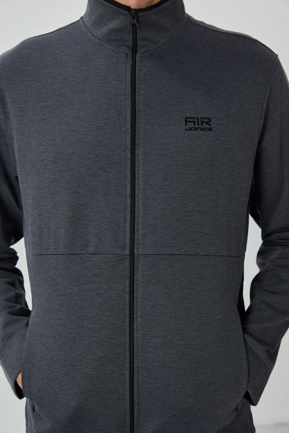 Carlos Anthracite Melange Standard Cut Men's Tracksuit Set - 85209