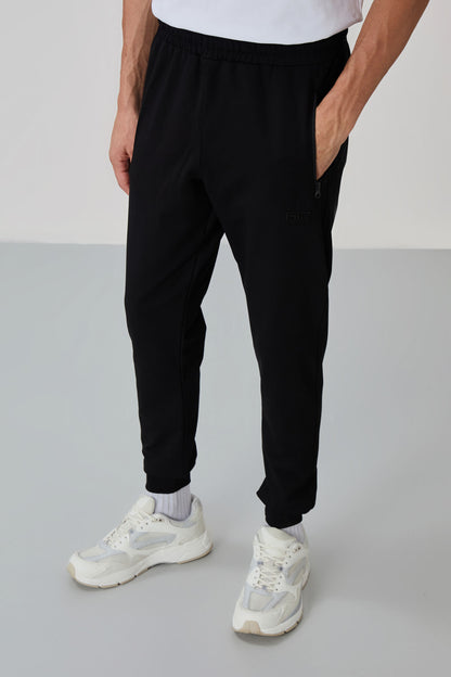 Anton Anthracite Melange - Black Jogger Tracksuit Set - 85178