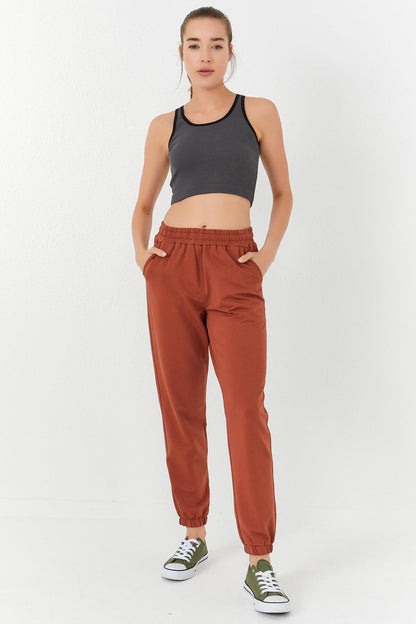 Anthracite Basic Zero Armhole Fit U Collar Women's Crop Top Singlet - 97160