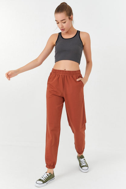 Anthracite Basic Zero Armhole Fit U Collar Women's Crop Top Singlet - 97160