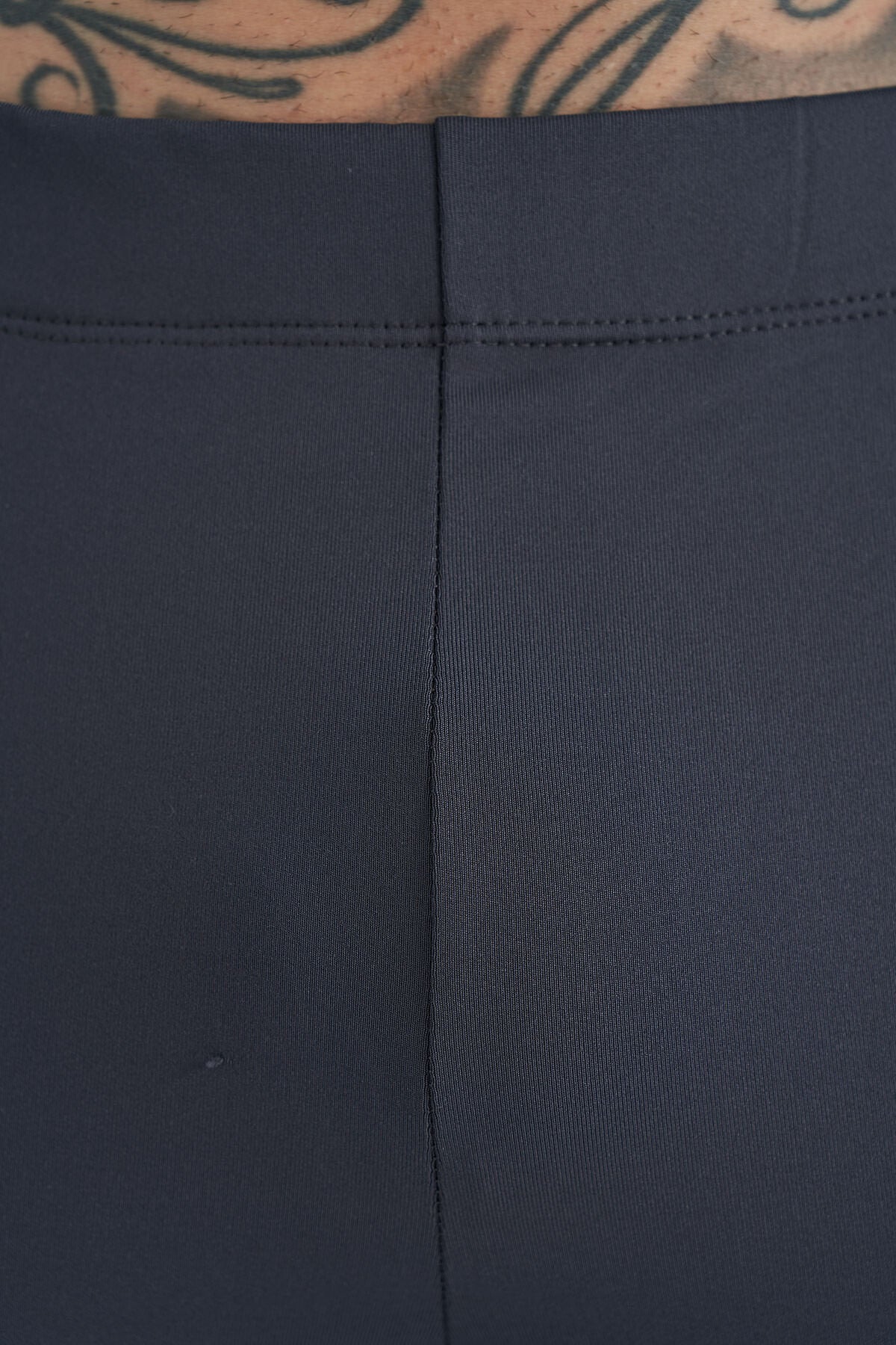 Anthracite Logo Printed High Waist Slim Fit Active Sports Men's Tights - 84989