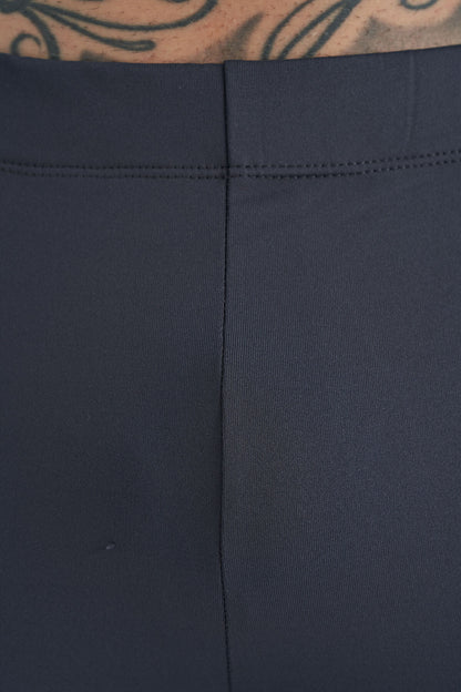 Anthracite Logo Printed High Waist Slim Fit Active Sports Men's Tights - 84989