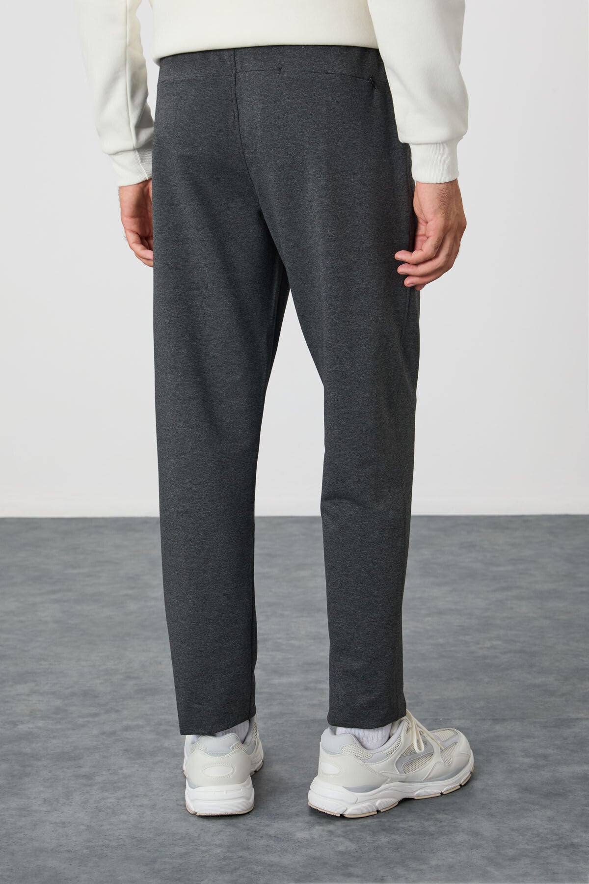 Brad Anthracite Melange Standard Fit Men's Tracksuit Bottom - 84955