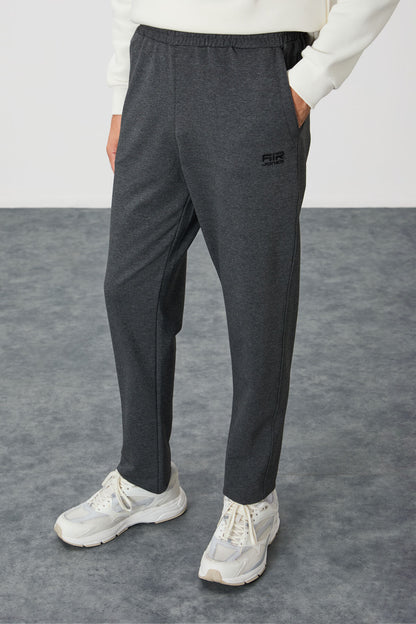Brad Anthracite Melange Standard Fit Men's Tracksuit Bottom - 84955