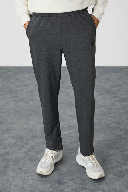 Brad Anthracite Melange Standard Fit Men's Tracksuit Bottom - 84955
