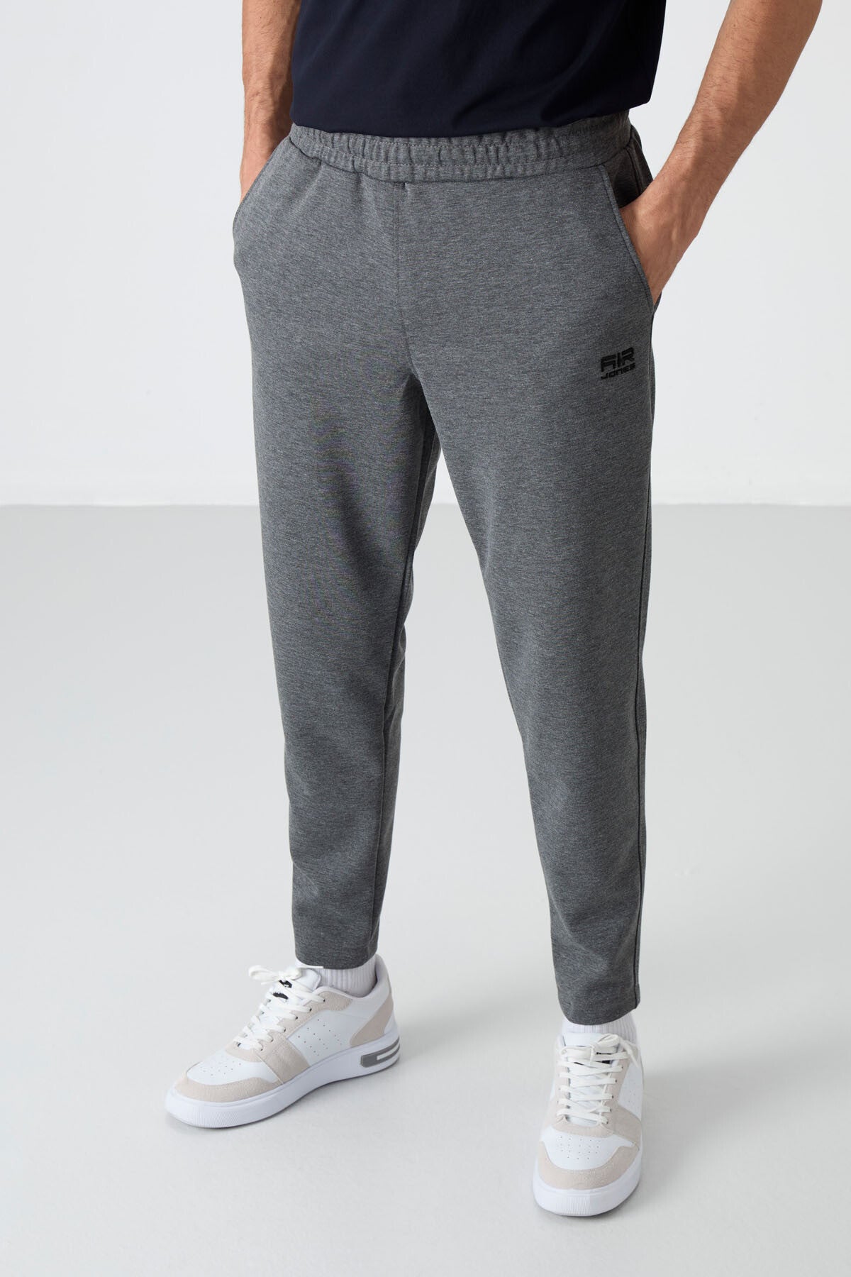 Barnes Anthracite Melange Men's Tracksuit Bottom - 84951
