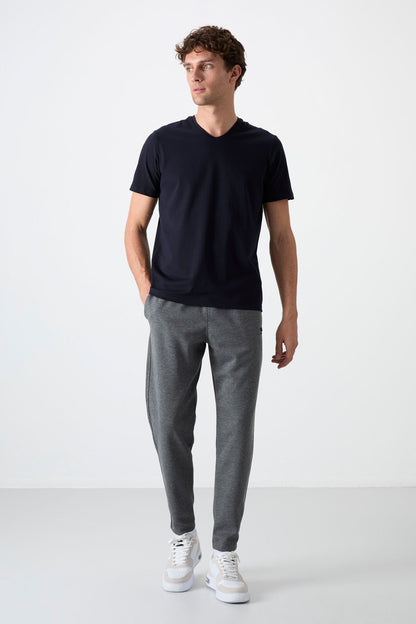 Barnes Anthracite Melange Men's Tracksuit Bottom - 84951