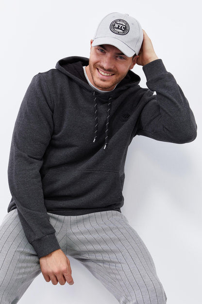 Kangaroo Zip Standard Fit Hooded Men's Sweatshirt - 87872