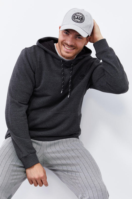 Kangaroo Zip Standard Fit Hooded Men's Sweatshirt - 87872