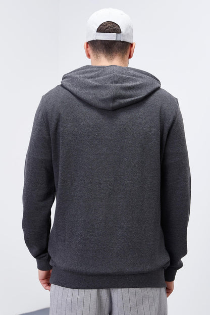 Kangaroo Zip Standard Fit Hooded Men's Sweatshirt - 87872
