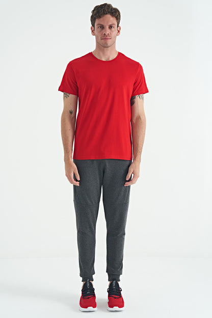 Nigel Antrasit Melange Standard Fit Men's Tracksuit Bottom - 84916