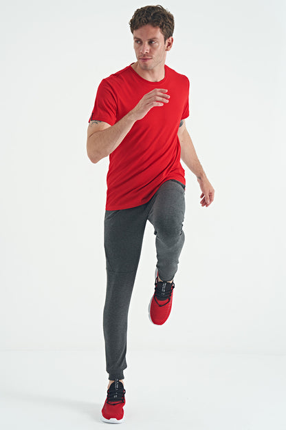 Nigel Antrasit Melange Standard Fit Men's Tracksuit Bottom - 84916