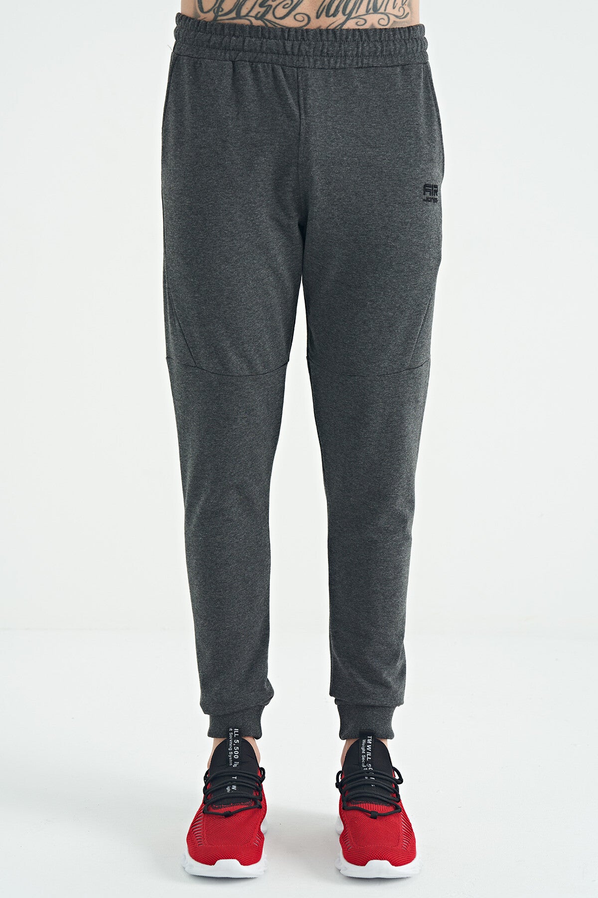 Nigel Antrasit Melange Standard Fit Men's Tracksuit Bottom - 84916