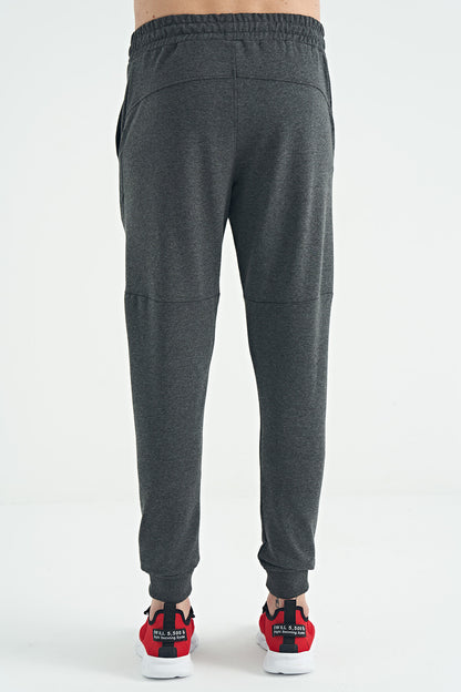 Nigel Antrasit Melange Standard Fit Men's Tracksuit Bottom - 84916