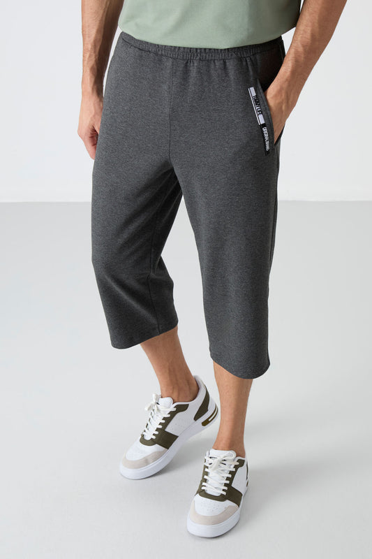 Anthracite Standard Mold Classic Hem Men's Capri - 83092