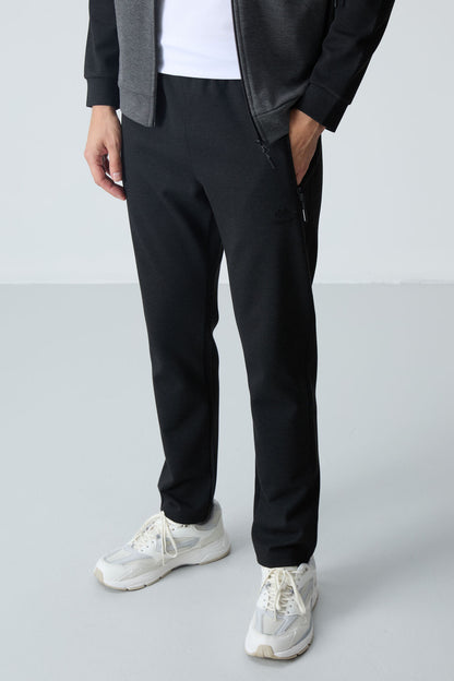 Anthracite - Black  
High Collar Dual Color Comfort Fit Classic Hem Men's Tracksuit Set - 85113