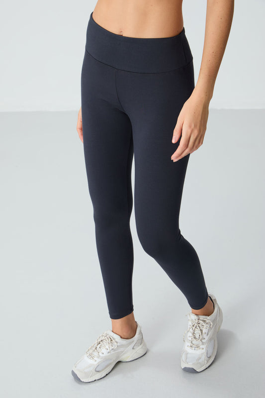Anthracite High Waist Thermal Slim Fit Tapered Leg Women's Tights - 94577