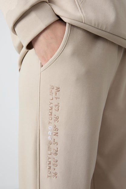 Oversize Hooded Kangaroo Pocket Elastic Cuff Women's Tracksuit Set - 95288