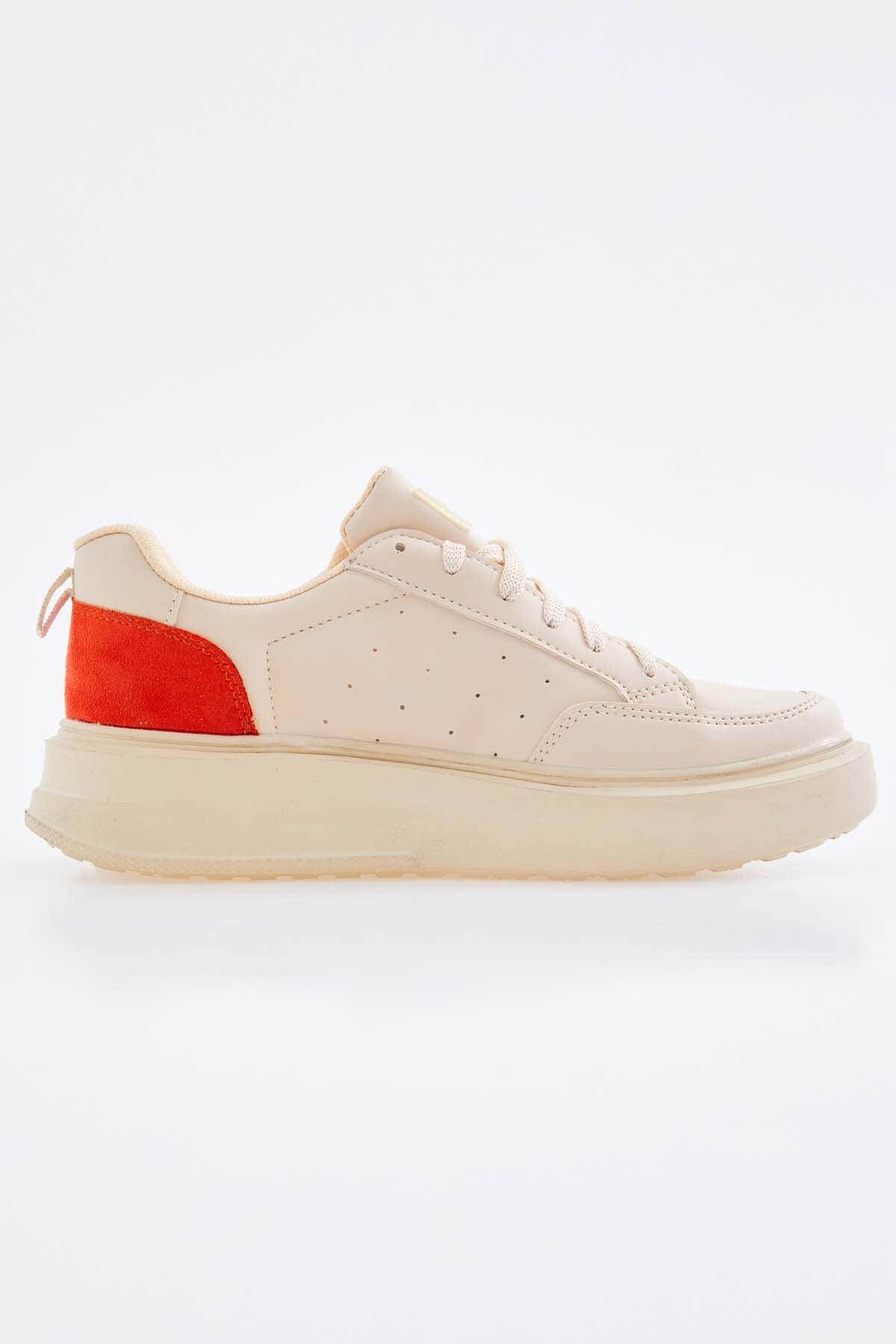 Bead - Embroidered Laced Relax Fit Women's Sports Shoes - 89105