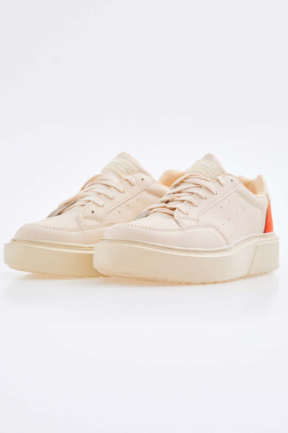 Bead - Embroidered Laced Relax Fit Women's Sports Shoes - 89105