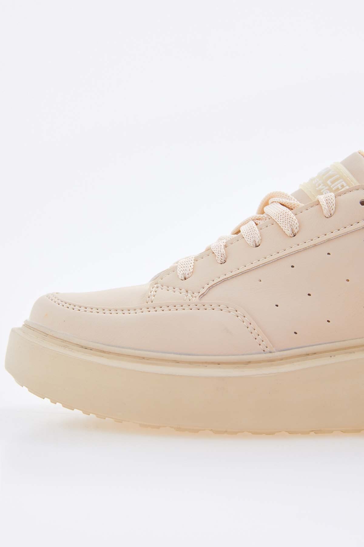 Bead - Embroidered Laced Relax Fit Women's Sports Shoes - 89105