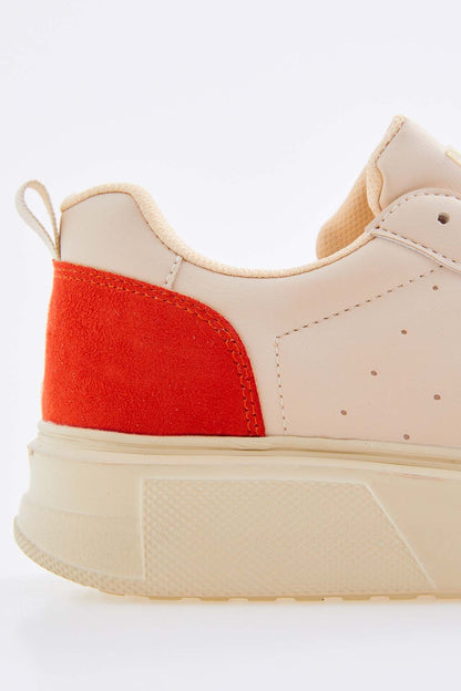 Bead - Embroidered Laced Relax Fit Women's Sports Shoes - 89105