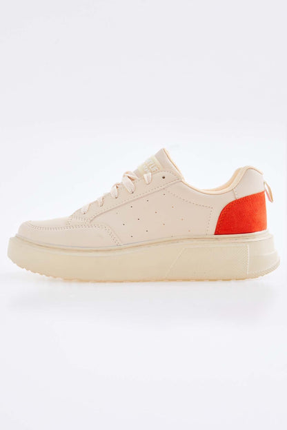 Bead - Embroidered Laced Relax Fit Women's Sports Shoes - 89105