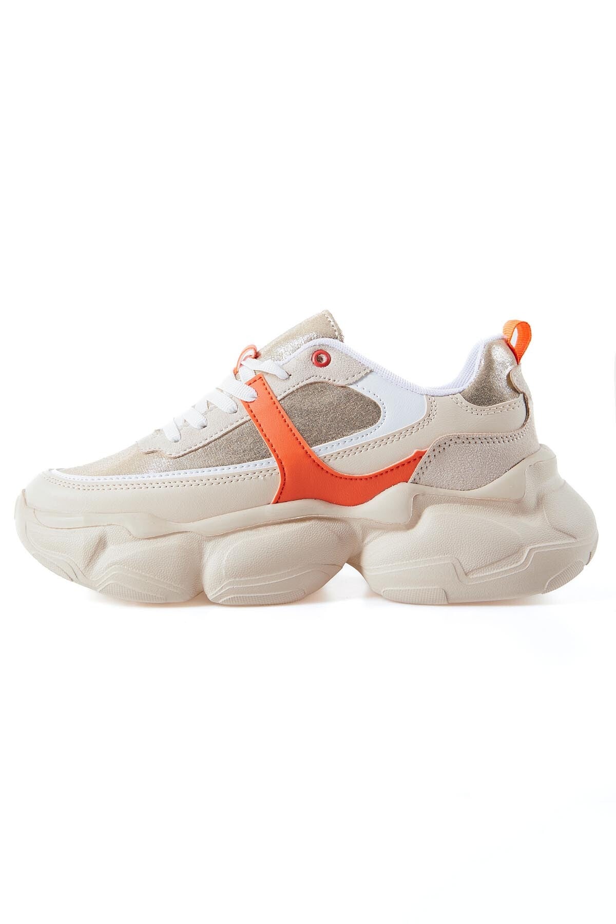 High Sole Laced Color Gradient PU Leather Women's Sneakers - 89206