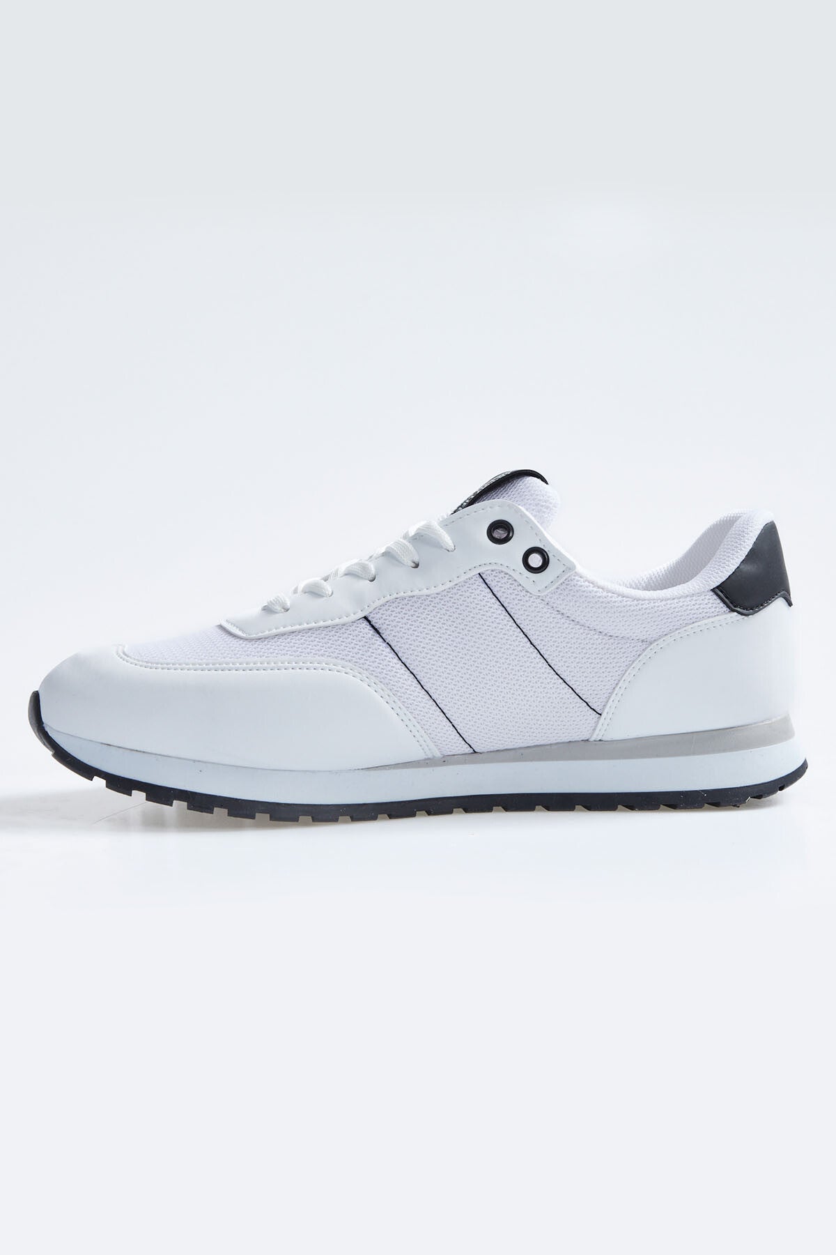 White Laced Full Grain Suede Men's Sneakers - 89116