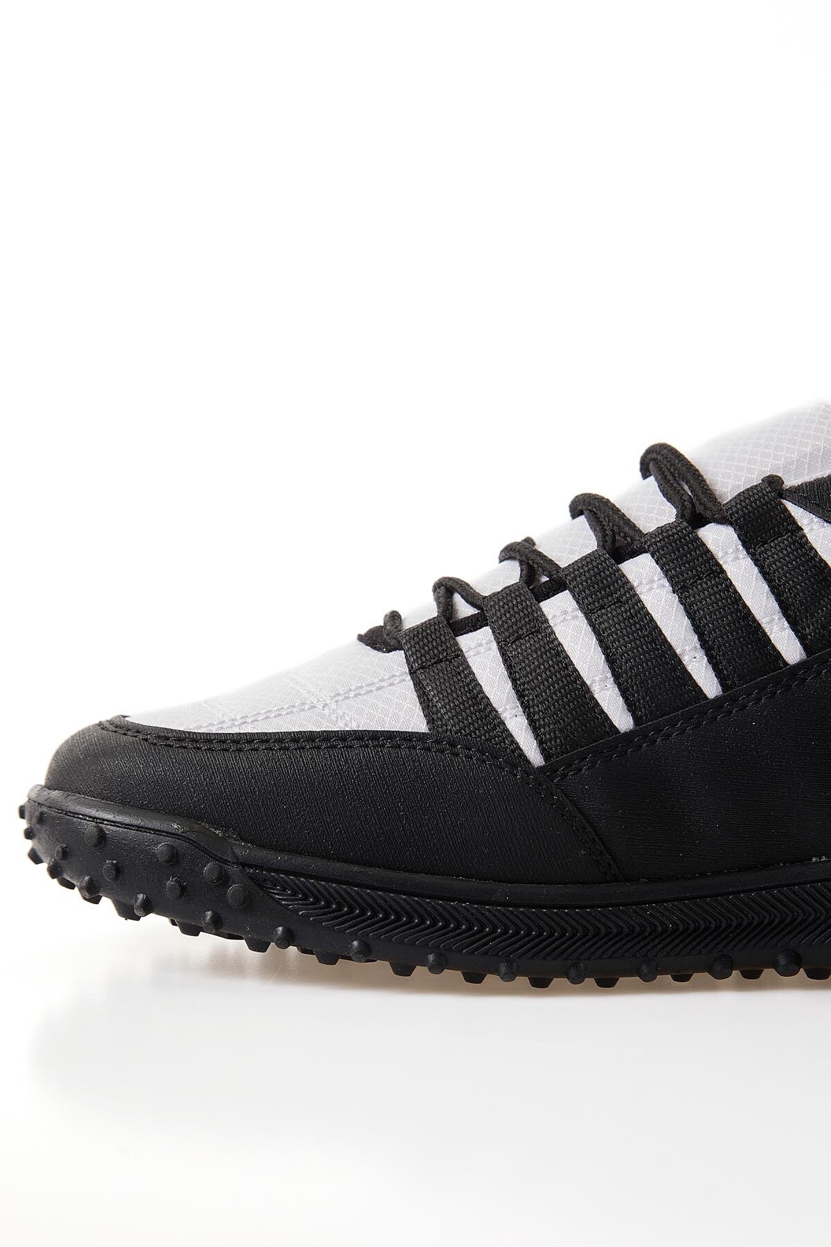 White Laced Full Grain PU Leather Men's Sports Shoes - 89114