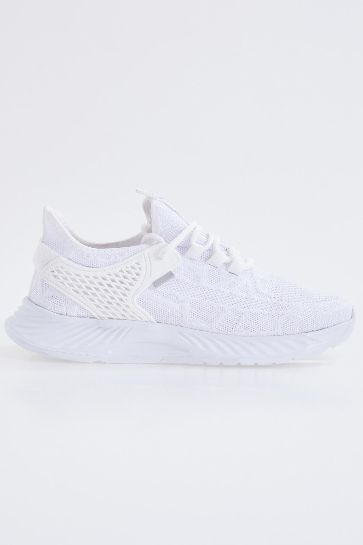 White Laced Summer Detailed High Sole Men's Sports Shoes - 89100