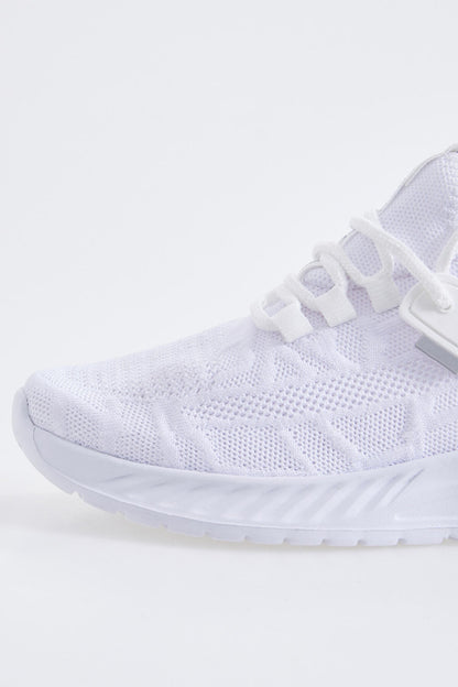 White Laced Summer Detailed High Sole Men's Sports Shoes - 89100