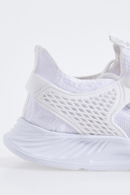 White Laced Summer Detailed High Sole Men's Sports Shoes - 89100
