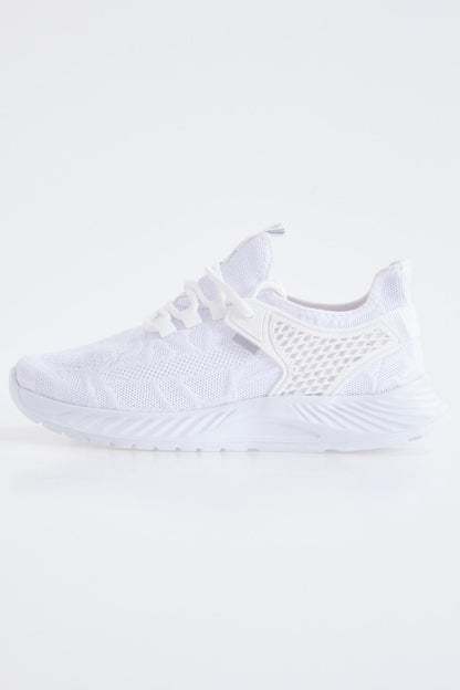 White Laced Summer Detailed High Sole Men's Sports Shoes - 89100
