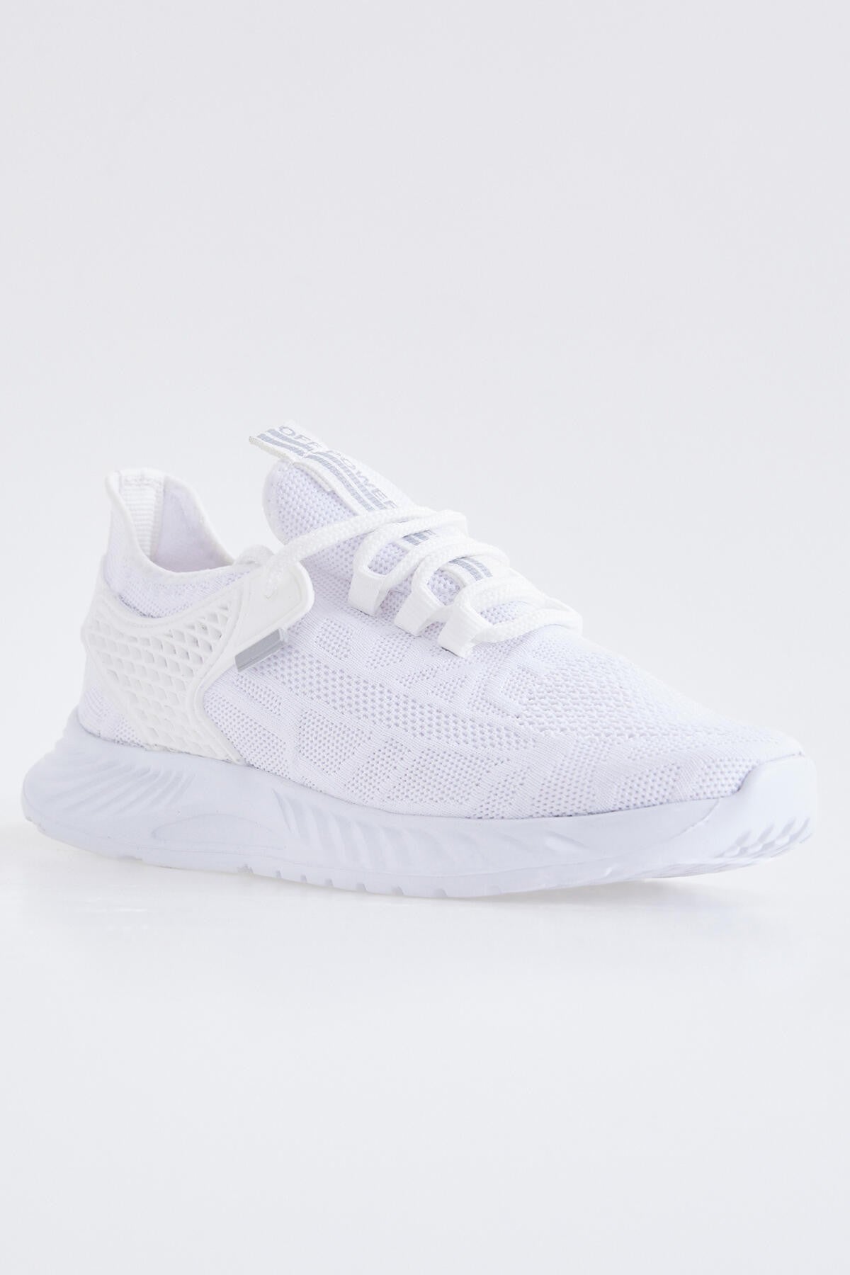 White Laced Summer Detailed High Sole Men's Sports Shoes - 89100