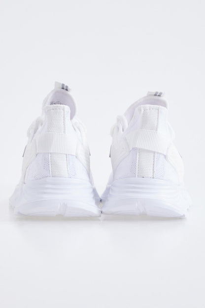 White Laced Summer Detailed High Sole Men's Sports Shoes - 89100