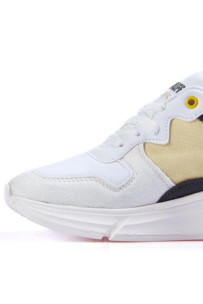 White Laced High Sole Detailed Colorful Women's Sports Shoes - 89203