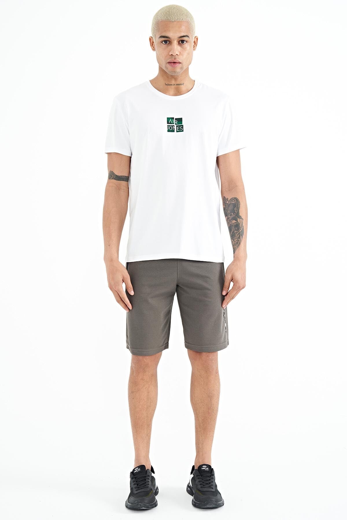 Miles White Printed Men's T-Shirt - 88222
