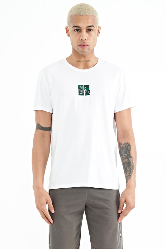 Miles White Printed Men's T-Shirt - 88222