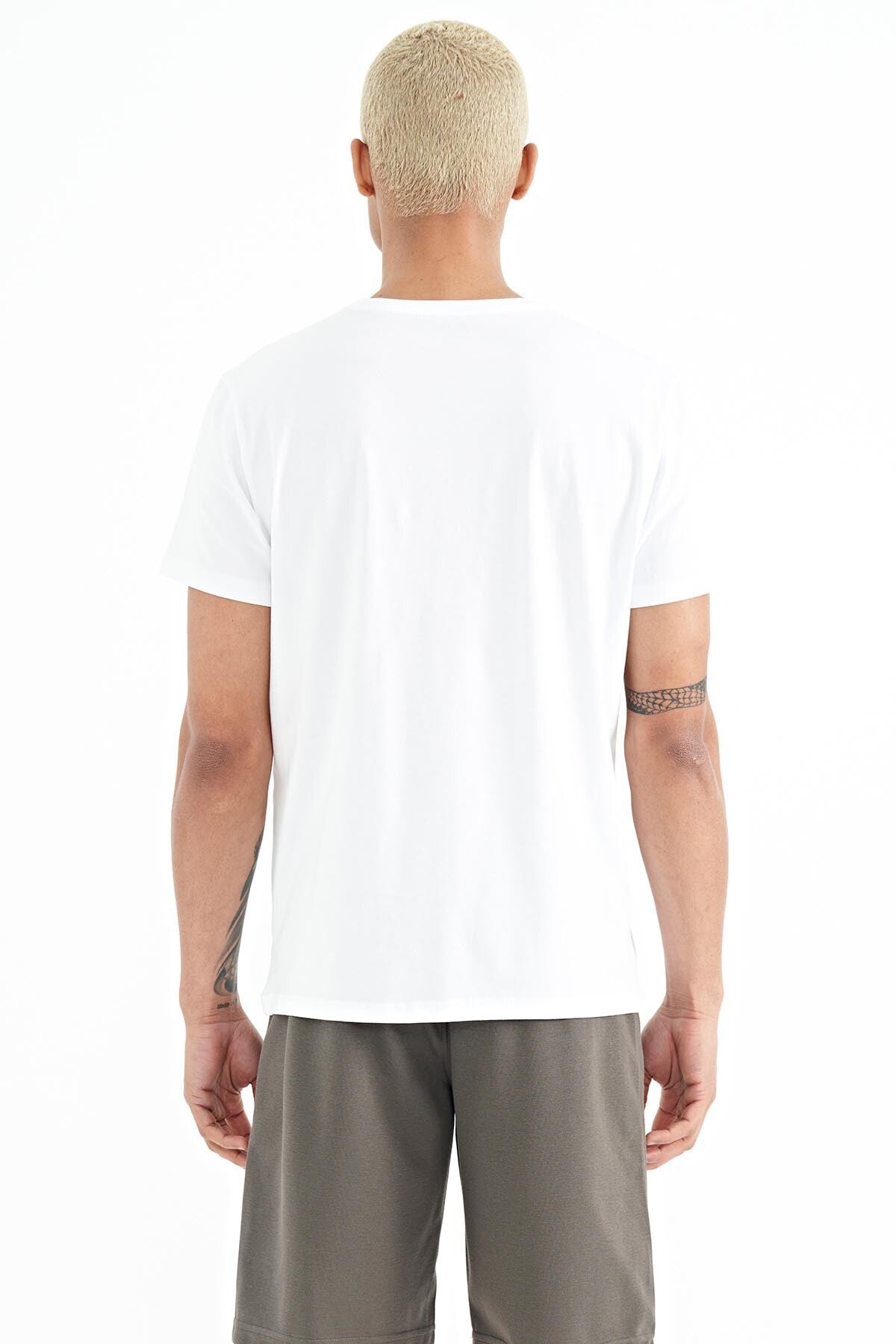 Miles White Printed Men's T-Shirt - 88222