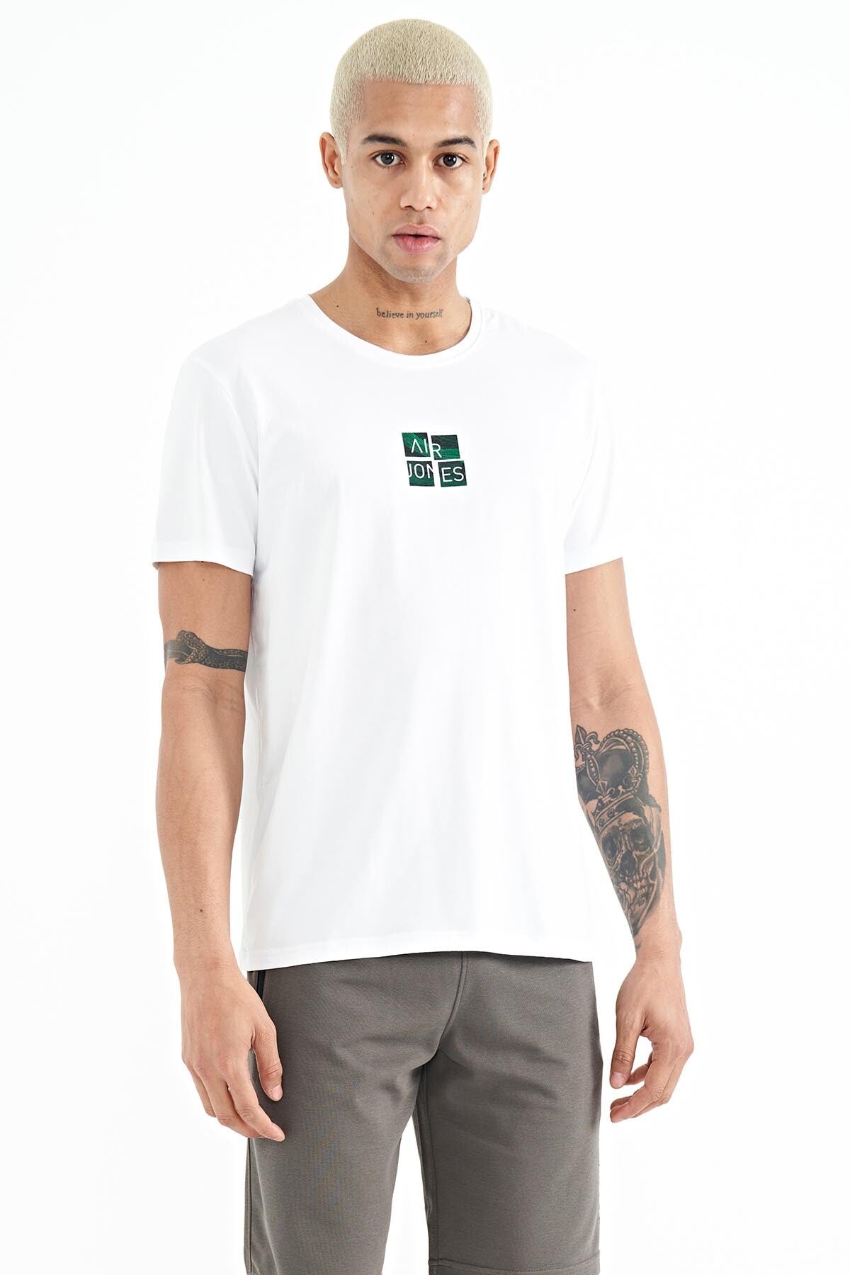 Miles White Printed Men's T-Shirt - 88222