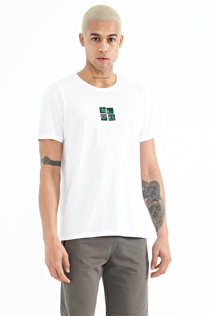 Miles White Printed Men's T-Shirt - 88222