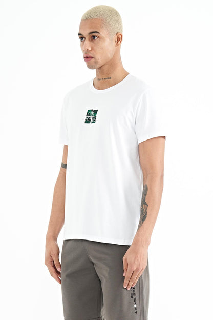 Miles White Printed Men's T-Shirt - 88222