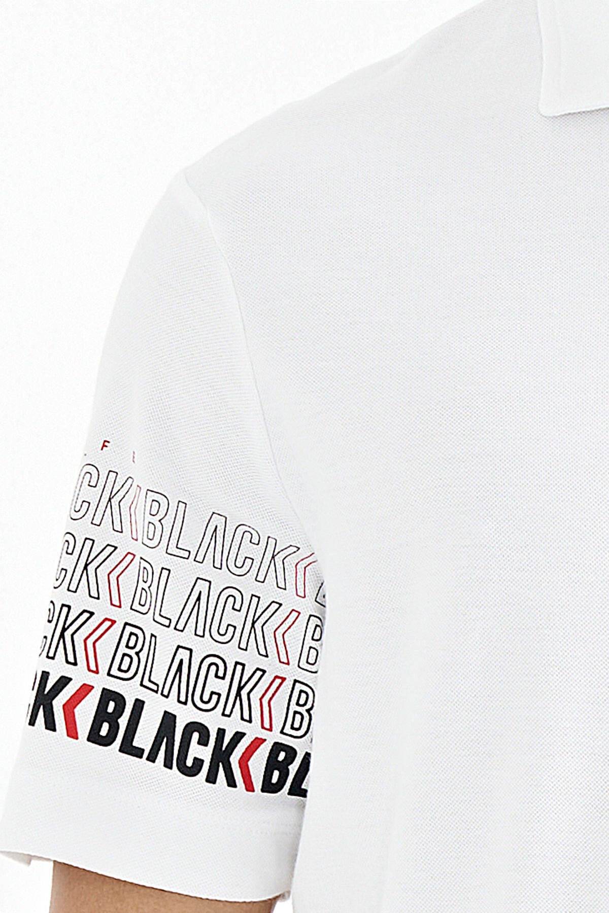 White Cuff Detailed Polo Collar Standard Fit Men's T-shirt - 88240