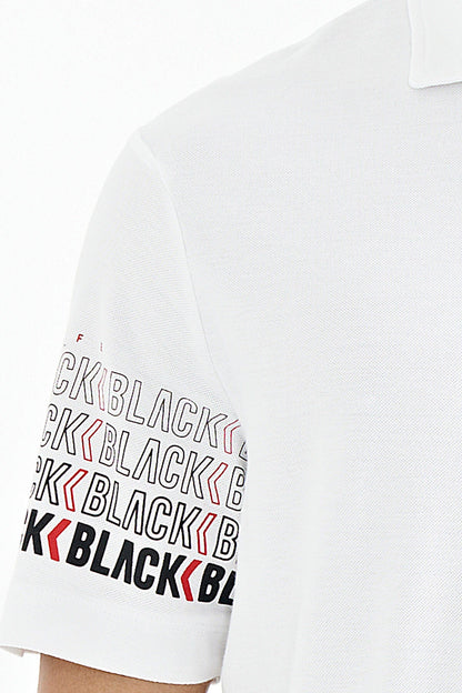 White Cuff Detailed Polo Collar Standard Fit Men's T-shirt - 88240