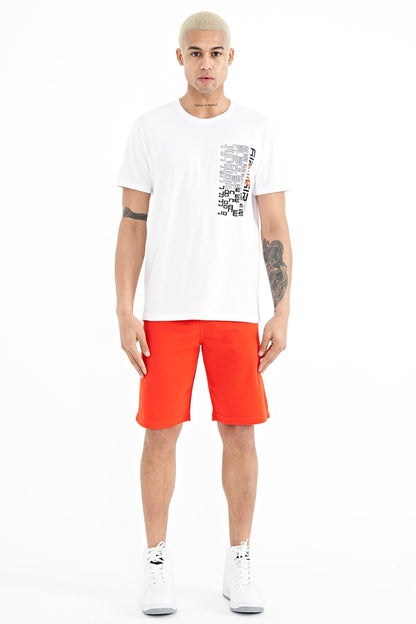 Plain White Standard Fit Men's T-Shirt - 88208