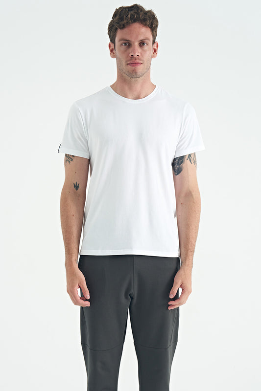 White Basic Men's T-Shirt - 88245